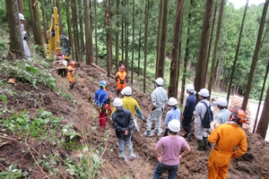 ﾌｪﾗﾊﾞﾝﾁｬｰｻﾞｳﾙｽによる作業道開設