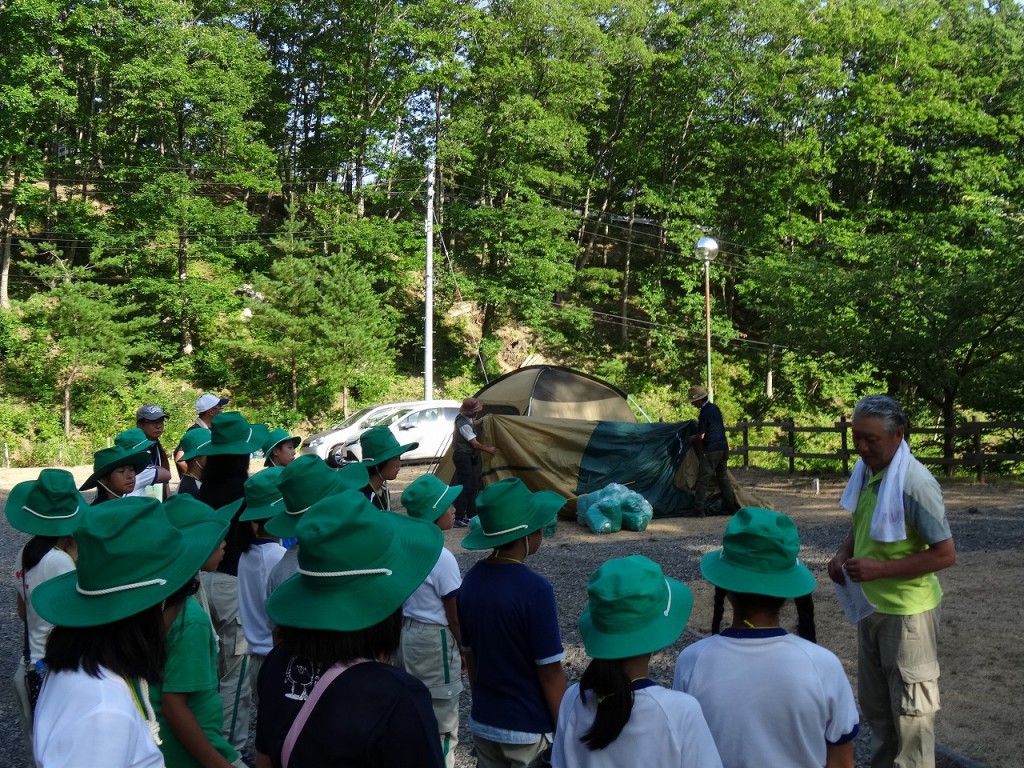 テント設営指導