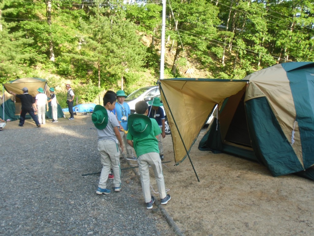 テント設営①