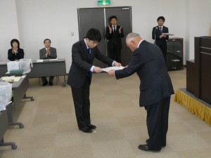 特別賞の表彰（双葉町つくば自治会）