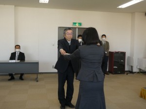 県知事賞の表彰（会津坂下町立坂下南小学校）