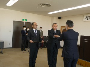 県教育委員会教育長賞の表彰（喜多方市立第一小学校）