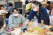 竹細工ワークショップの様子