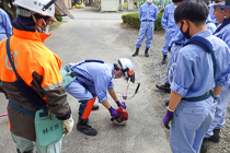 刈払機の指導方法を学ぶ