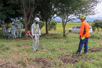 屋外での操作実習①