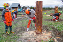 屋外での作業実習②