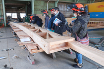 集成材工場の見学