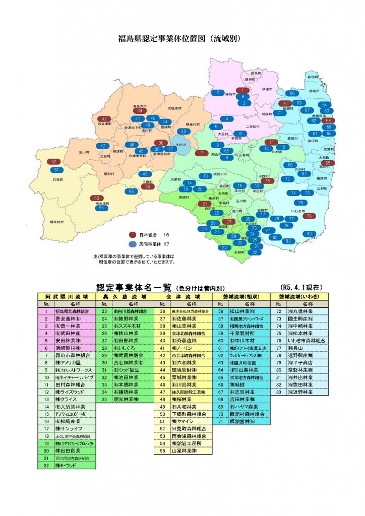 認定事業体位置図　PDFファイル／278KB